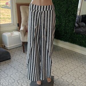 See You Monday Monochrome Striped Wide-Leg Pants